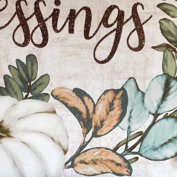 Fall door hanger 11x11” lightweight ready to hang nonsmoking home NWOT - Picture 3 of 3